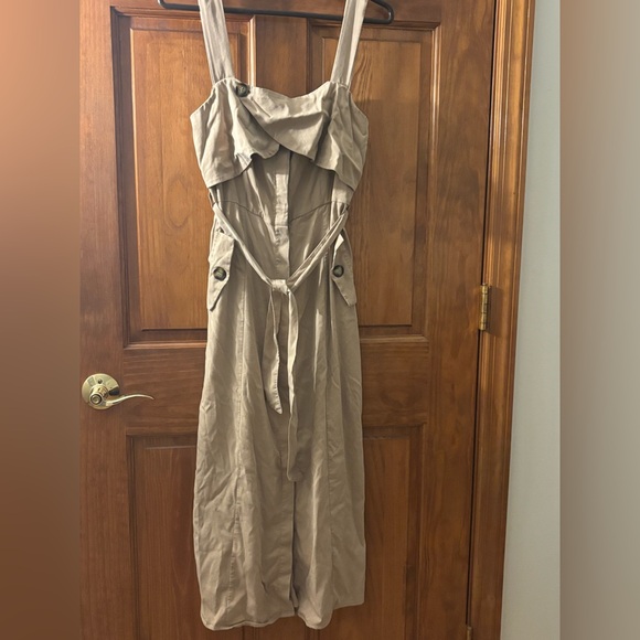Bershka Dresses & Skirts - Bershka Tan Mid Calf Dress